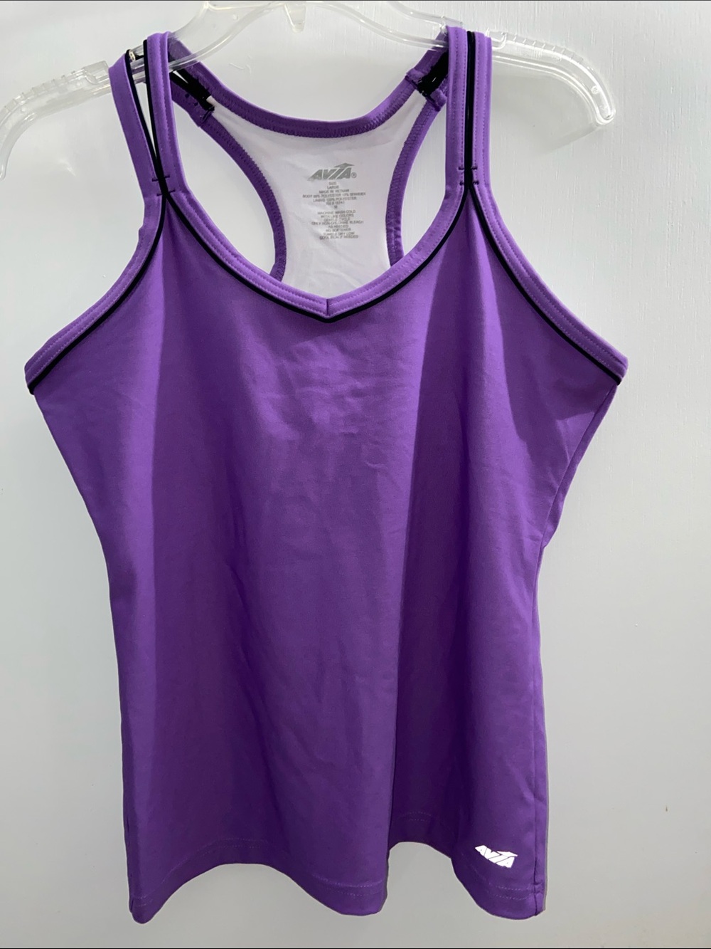 Avia Purple Double-Strap Racerback Tank Top Large